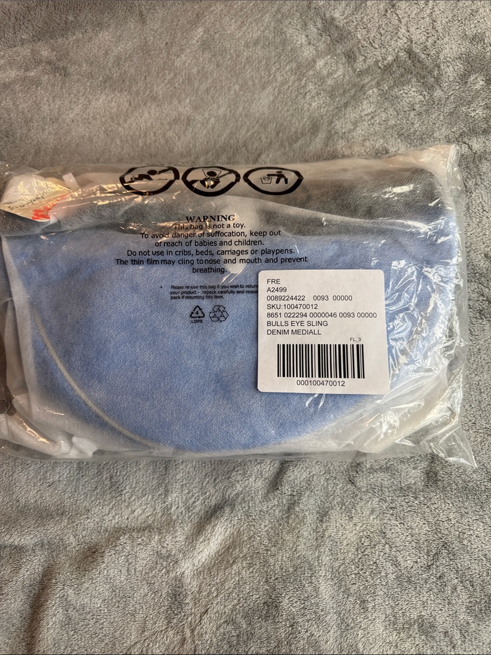 NWT Free People Bulls Eye Sling Denim Blue - Picture 6 of 10